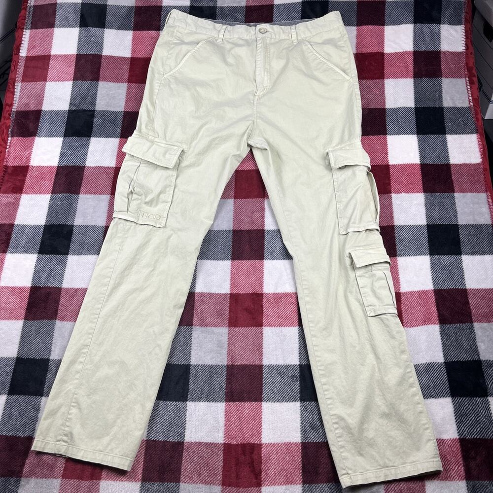 JNCO Pants Mens 36 x32" Green Cargo Gorpcore Grunge‎ Vintage 90s Y2K Pockets